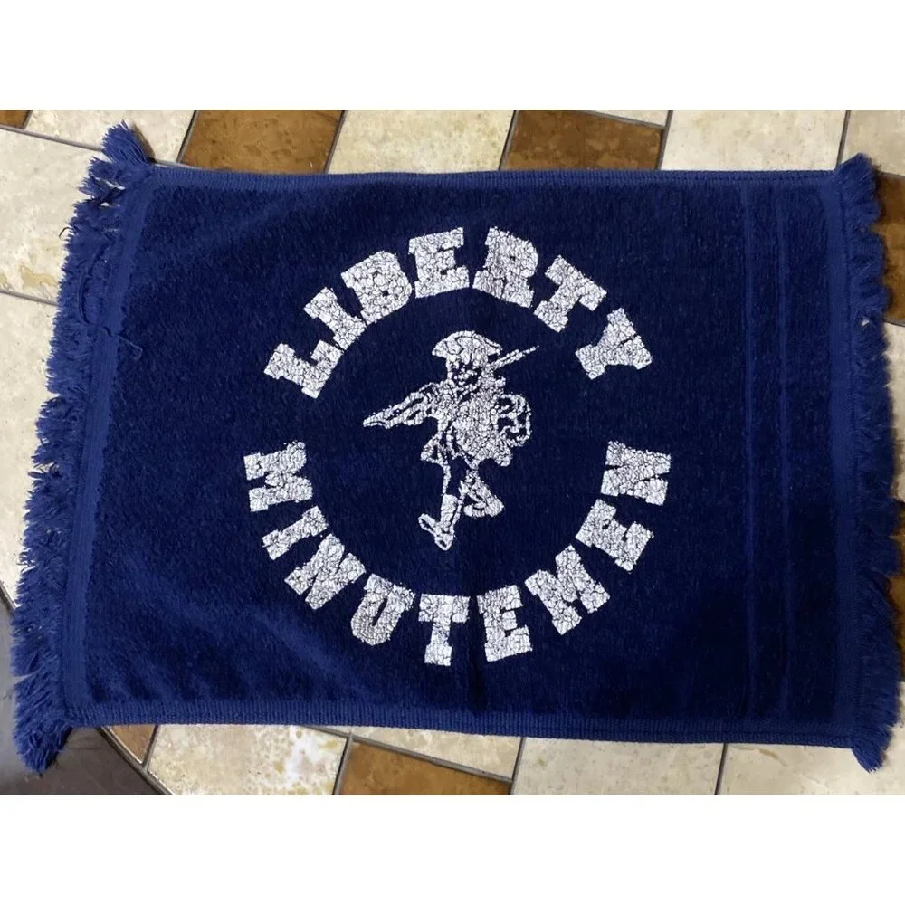 Liberty Minute Men Blue Rally Towel 11.5x16 Inches High School Cannon Cotton